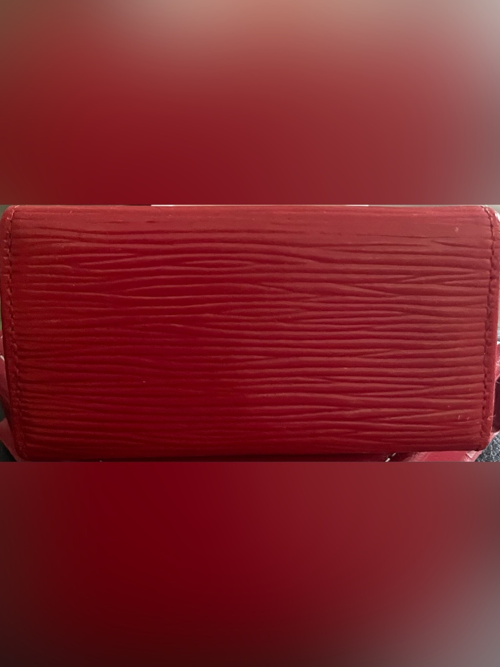 $3 LOW START Authentic Vintage Louis Vuitton Epi Red 4-Key Case Wallet - Picture 2 of 6